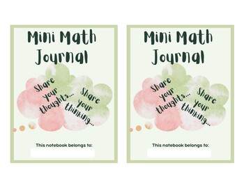 Preview of Mini Math Journal to support Number Talks and Student's Math Identity