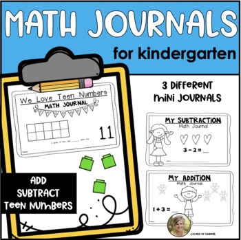Preview of "Mini" Math Journals for Kindergarten {Addition, Subtraction and Teen Numbers}