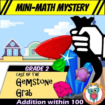 Preview of Mini-Math Mystery Activity 2nd Grade - Addition within 100 & Word Problems