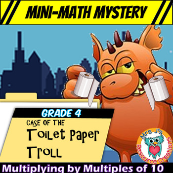 Preview of Mini-Math Mystery FREE Activity 4th Grade - Multiplying by Multiples of 10