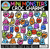 Mini Monster CROC Charms (P4Clips Trioriginals) MONSTER CLIPART