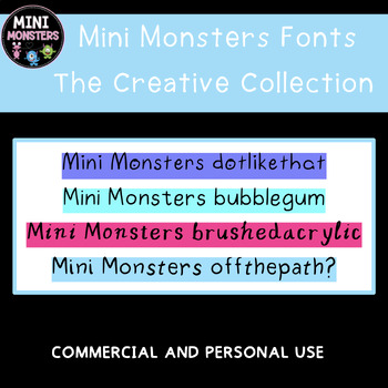 Preview of Mini Monsters Fonts - The Creative Collection