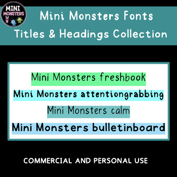 Preview of Mini Monsters Fonts - The Titles and Headings Collection l