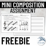 Mini Music Composition Assignment with Staff Paper