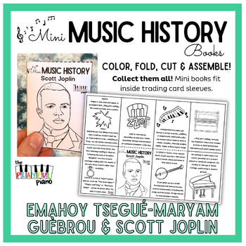 Preview of Mini Music History Books, Set #1: Emahoy & Joplin