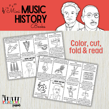 Preview of Mini Music History Books, Set #7: Respighi & Stravinsky