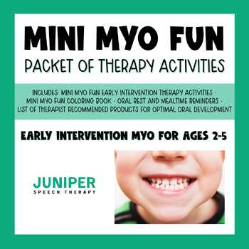 Preview of Mini Myo Fun: Early Intervention Myofunctional Therapy Activities