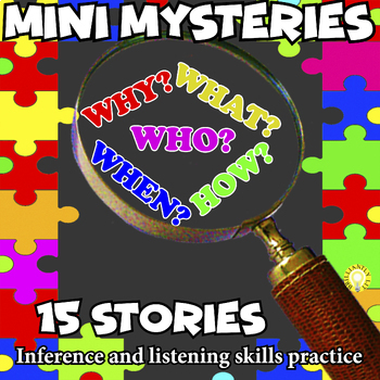 Preview of BRAIN TEASERS MYSTERY STORIES GRADES 5-8  Making inferences