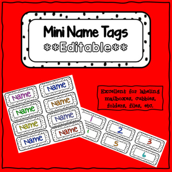 Preview of Mini Name Tag Labels
