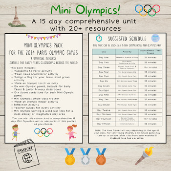 Preview of Mini Olympics | Full Mini Olympics Unit for Early Years | Universal
