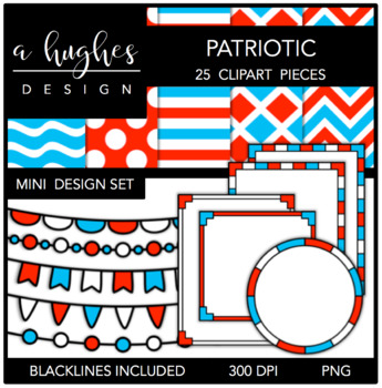 Preview of Mini Patriotic Clipart Design Set