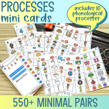 Preview of Mini Phonological Processes Minimal Pairs Flash Cards for Speech Therapy