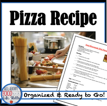 Preview of Pizza Recipe | FACS, FCS, family and consumer science, culinary arts