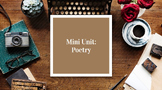 Mini Poetry Unit