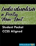 Mini Poetry Unit on Individualism -- An Intro for MS Students