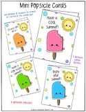 Mini Popsicle Cards - End of School Year | Have a Great Su