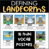 Landforms Mini Posters Definitions: Kindergarten and First