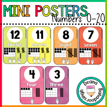 Preview of Mini Posters: Numbers 0-20