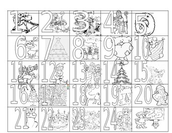 Preview of Mini Present Wreath or Craft Countdown Calendar For Christmas