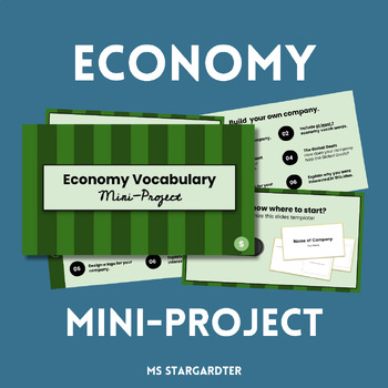 Preview of Mini-Project | Economy Vocabulary Words | Customizable & Editable