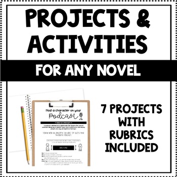 Preview of Mini Projects & Extension Activities for ANY NOVEL
