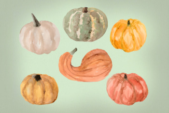 Download Mini Pumpkin Set Png Watercolor Clipart By Rose Locket Tpt
