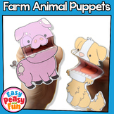 Mini Puppets Farm Animal Crafts, Printable Puppets and Wri