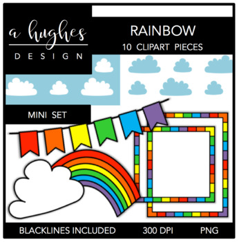 Preview of Mini Rainbow Clipart Set
