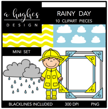 Preview of Mini Rainy Day Clipart Set