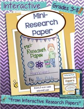 Preview of Mini-Research Paper ~ Interactive Research Papers, Lesson 1 ~Common Core Writing