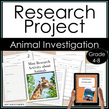 Preview of Mini Research Project Activities - researching animals