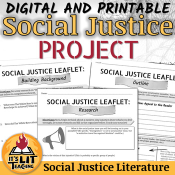 Preview of Mini Research Project: Create a Social Justice Leaflet | Printable & Digital