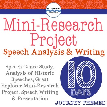 Preview of Mini-Research Project, Speech Analysis, Writing and Presentation