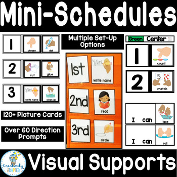 Preview of Mini-Schedule Cards and Visual Directions PreK-2 SPED ELL
