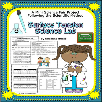 Preview of Mini Science Fair Project: Surface Tension Lab