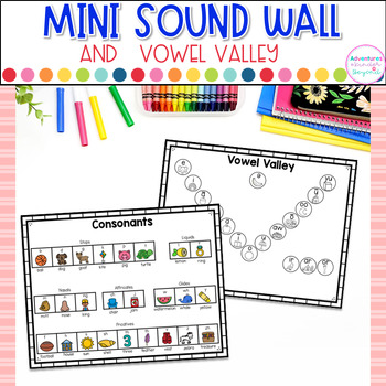 Preview of Mini Sound Wall and Vowel Valley - Writing Reference Folder