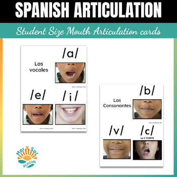 Preview of Mini Spanish Alphabet Mouth Picture Articulation Sound Cards