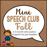Mini Speech Club Fall
