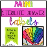 Mini Sterilite Drawer Labels - {Black and White + Editable}