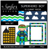 Mini Superhero Boy Clipart Set