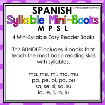 Mini-Syllable Easy Readers (la, le, li, lo, lu) by the Spanglish Senorita