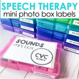 Speech Therapy Organization - Photo Storage Box Labels