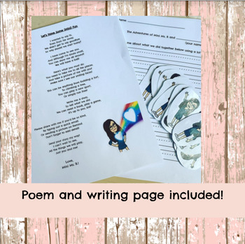 Mini Teacher/Bitmoji/Flat Stanley Poem and Writing Page by Ms B That's Me