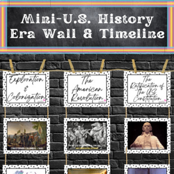 Preview of Mini-U.S. History Era Timeline Wall - Visual Display