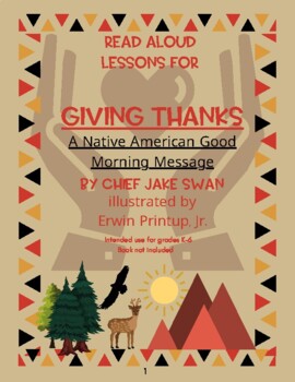 Preview of Mini Unit: Giving Thanks A Native American Good Morning Message