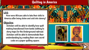 Preview of Mini Unit: History of Quilting and Slavery in America