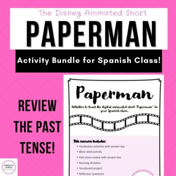 Preview of Paperman - Activities for Spanish Class!