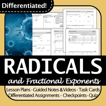 Preview of Mini Unit: Radicals & Fractional Exponents | Fun, Engaging, Differentiated!
