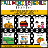Mini Visual Schedules for Fall with Pictures for Autism & 