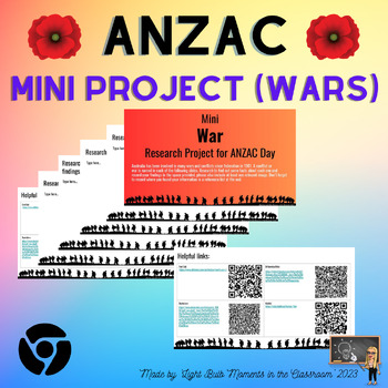 Preview of Mini War Research Project for ANZAC Day